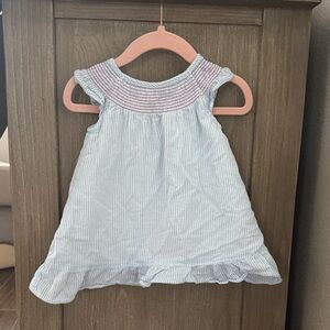 Janie and Jack Blue and White Striped dress